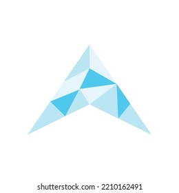 Abstract Up logo design. Crystal up logo design