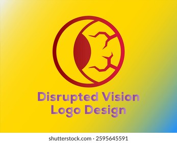 Abstract logo design depicting a disrupted eye.  Ideal for tech, innovation, or vision-related businesses.