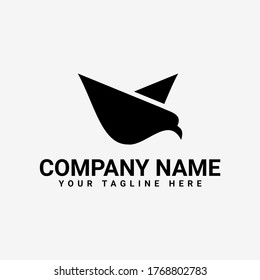 Abstract Logo Design With Eagle Icon