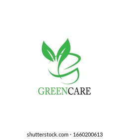 Diseño de logo abstracto de ecología para apoyar la tierra.