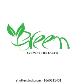 Abstract logo design of ecological for support the earth.