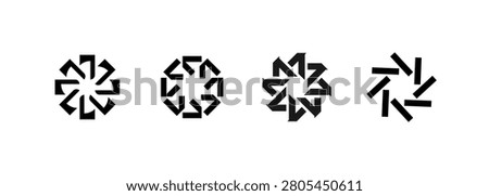 Abstract logo design element for harmony, teamwork, community, connection and diversity.