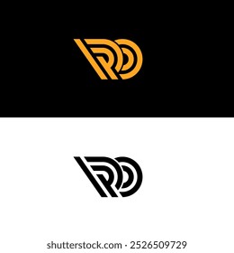 Logotipo minimalista de marca corporativa logotipo inicial P.O