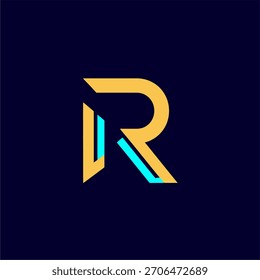Diseño de logotipo Abstractas con Formas geométricas en colores vibrantes sobre un fondo oscuro