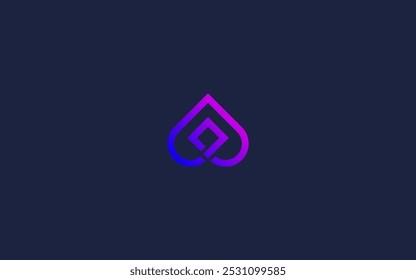 Abstract logo design featuring a gradient heart shape.