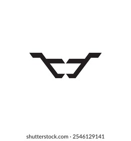 Un diseño de logotipo abstracto con la letra "W" con Formas geométricas.