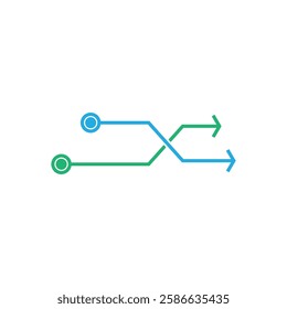 Abstract logo design featuring molecule 