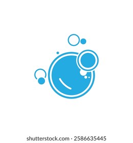 Abstract logo design featuring molecule 
