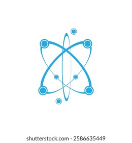 Abstract logo design featuring molecule 