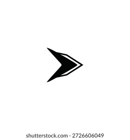 Diseño de logotipo Abstractas con una flecha estilizada que apunta a la derecha, simbolizando la dirección y el movimiento