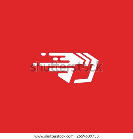 Abstract logo design featuring a stylized box with motion lines, suggesting speed or delivery.