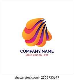 Abstract logo design flat background