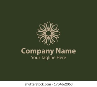 diseño de logotipo abstracto con flor