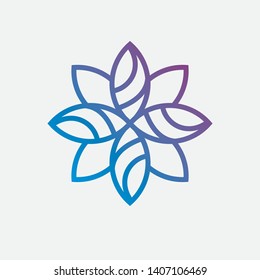 Abstract logo design for flowers