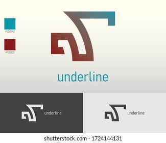 diseño de logotipo abstracto de hiham con una plantilla de letra monograma a todo color