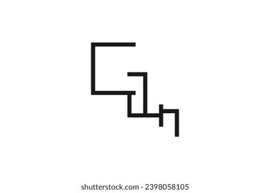 Abstract logo design geometric line style.