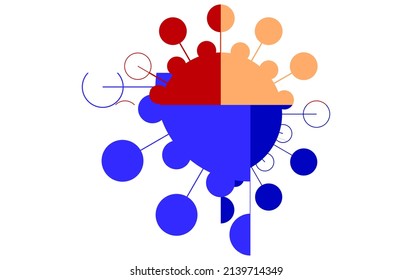 abstract Logo Design. Geometric shapes isolate on white background