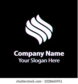 Abstract logo design with glitch effect on black background, Abstract graphic icon, logo design template, symbol for company