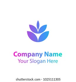 Abstract logo design in gradient color style on white background, Abstract graphic icon, logo design template, symbol for company