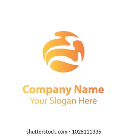 Abstract logo design in gradient color style on white background, Abstract graphic icon, logo design template, symbol for company