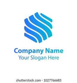 Abstract logo design in gradient color style on white background, Abstract graphic icon, logo design template, symbol for company