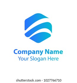 Abstract logo design in gradient color style on white background, Abstract graphic icon, logo design template, symbol for company