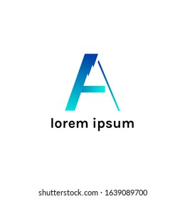 ABSTRACT A LOGO DESIGN WITH GRADIENT COLOR VECTOR