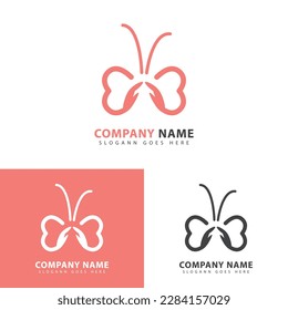Resumen del diseño del logo de las manos con amor formando una mariposa. Icono de vector de cuidado manual