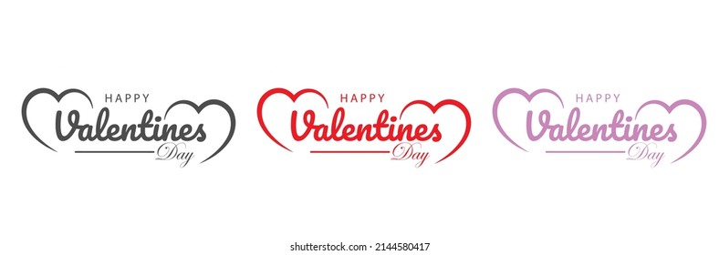 Abstract logo design happy valentine's day , happy valentine's day, love vector logo design, pink color, red color, black color logo design