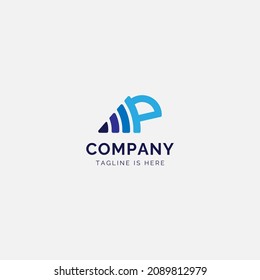 abstract logo design hermit crab with letter P.