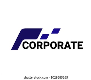 abstract logo design illustration for automotive corporate with blue color