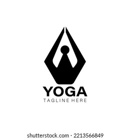 abstract logo design. illustration of yoga design vector