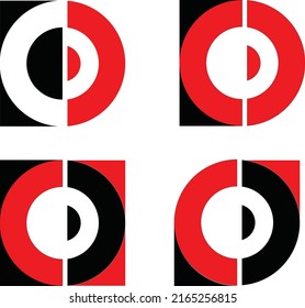 Abstract Logo Design Initials C and D