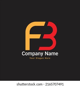 Abstract Logo Design Initials F and B
