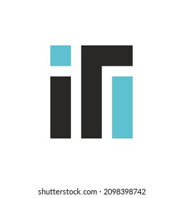 Abstraktes Logo-Design, ITG-Buchstabenkombination für Ihre 