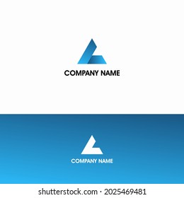 abstract logo design latter l triangle