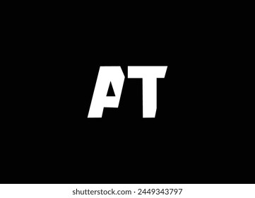AT Abstraktes Logo-Design und Buchstaben-Logo-Design