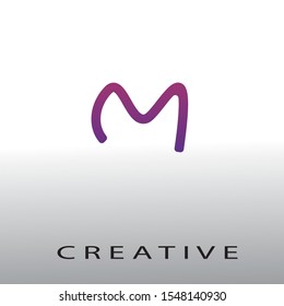 abstract logo design letter m - Vector