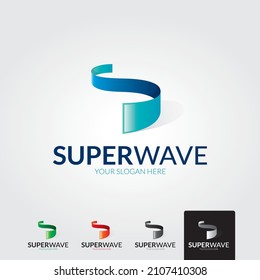 Abstract logo design, letter S. Trendy business concept logotype. Creative vector icon