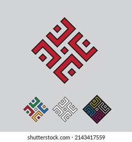 Abstract logo design with Letter 'U', 'C' and 'N'