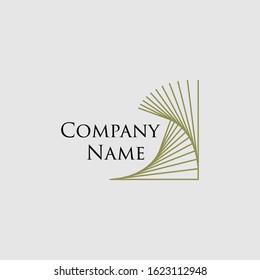 Abstract logo design. Line art. Wings. Template. Easy to edit and resize
