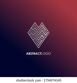 Diseño del logotipo abstracto. Logotipo de las líneas. Logotipo de líneas activas