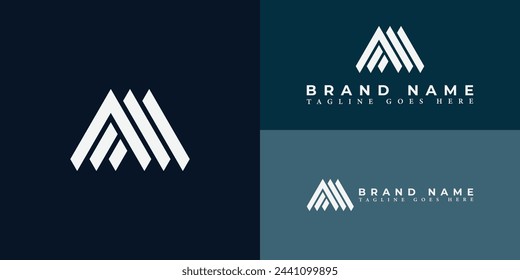 Abstraktes Logo-Design von M, A, AM und MA in Vektor für Bau, Haus, Immobilien, Gebäude und Eigentum. Minimale awesome trendige professionelle Logo-Design-Vorlage auf mehreren Hintergrundfarben.