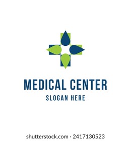 Abstract logo design medical for health concept