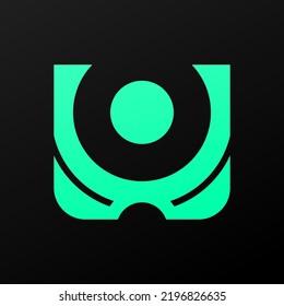 Diseño del logotipo abstracto a partir de una mezcla de cuadrados y círculos