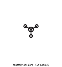abstract  logo design modern, concept icon molecule simple.