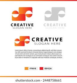 Diseño Abstractas del logotipo con la Ilustración vectorial moderna del concepto