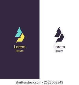 Abstractas, diseño de logotipo con una forma moderna y geométrica. Ideal para empresas en arquitectura, tecnología, branding, consultoría, startups y bienes raíces. Letra V, W.
