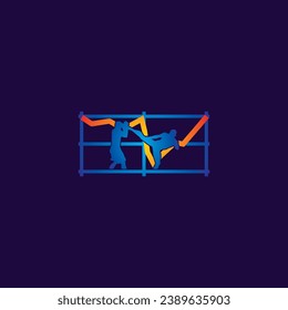 Abstract logo design modern minimal brand flat Icon design vector illustration emblem sign symbol logotype 