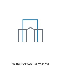 Abstract logo design modern minimal brand flat Icon design vector illustration emblem sign symbol logotype 